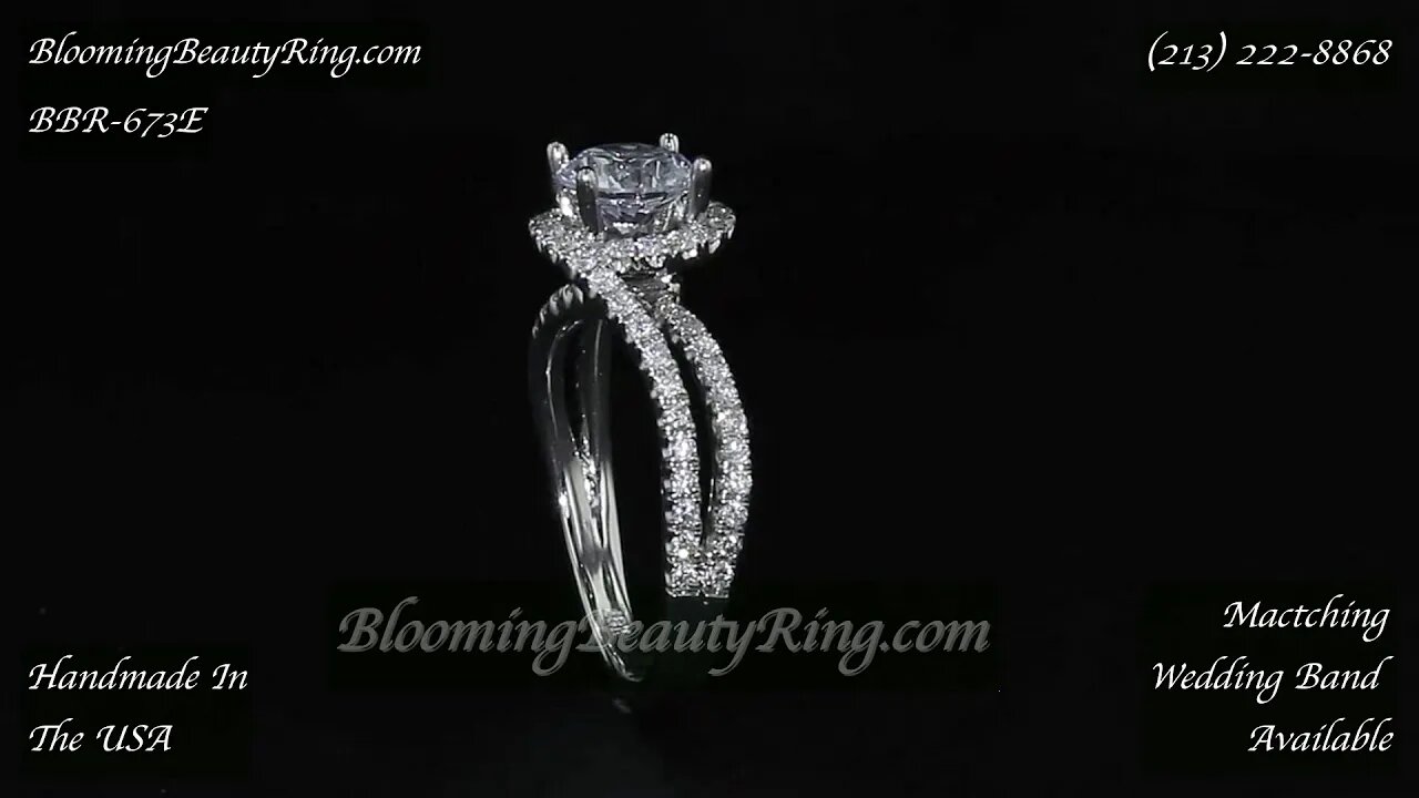 BBR 673-E Diamond Engagement Ring By BloomingBeautyRing.com