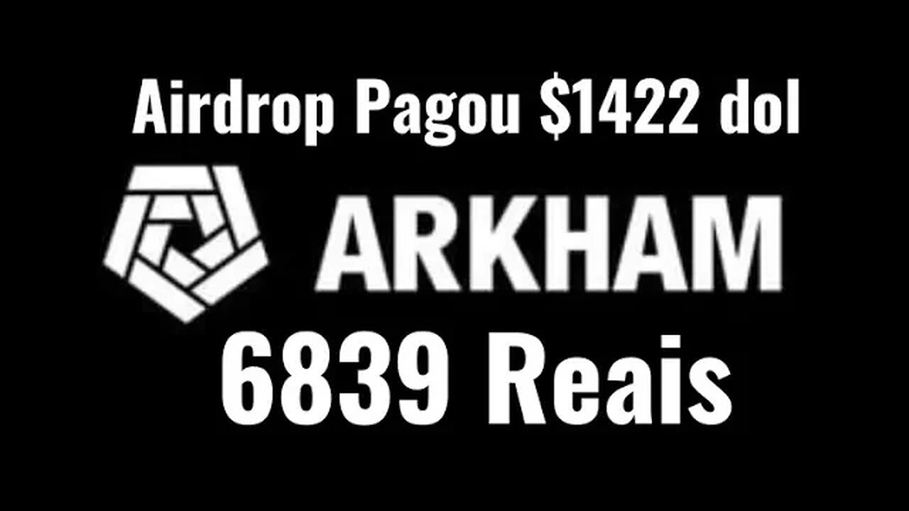 AIRDROP ARKHAM PAGOU 1422 DÓLARES NA BINANCE! JÁ PODE CLAMAR E VENDER MAIS UM BIG AIRDROP DO CANAL