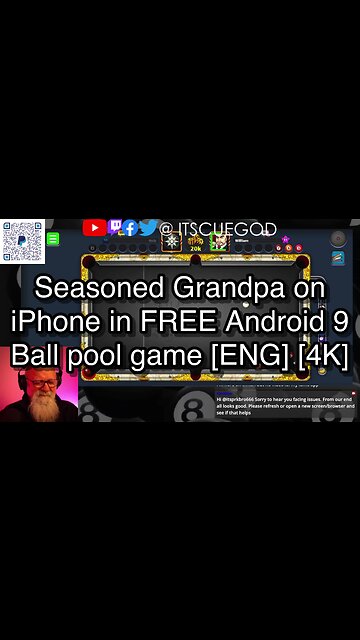 Seasoned Grandpa on iPhone in FREE Android 9 Ball pool game [ENG] [4K] 🎱🎱🎱 8 Ball Pool 🎱🎱🎱