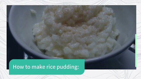 Creamy Rice Pudding Recipe