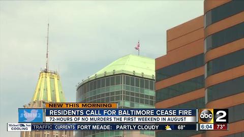 Residents call for weekend ceasefire in Baltimore