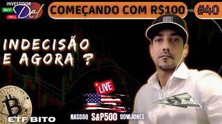 #40 COMEÇANDO C/ R$100 AÇÕES INTERNACIONAIS + BITCOIN | HK50 | US100 | US30