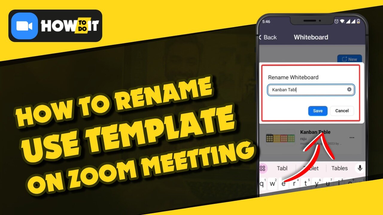 How to rename use template on Zoom