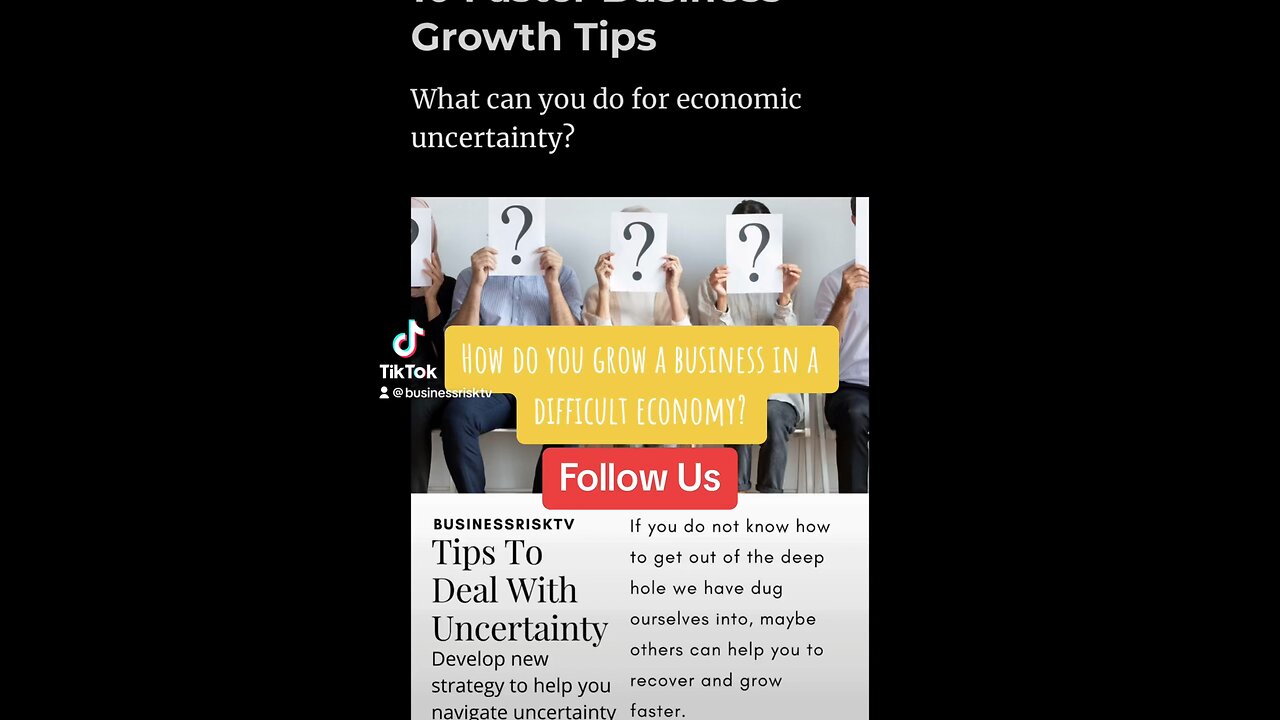 10 Faster Business Growth Tips: What can you do for economic uncertainty?