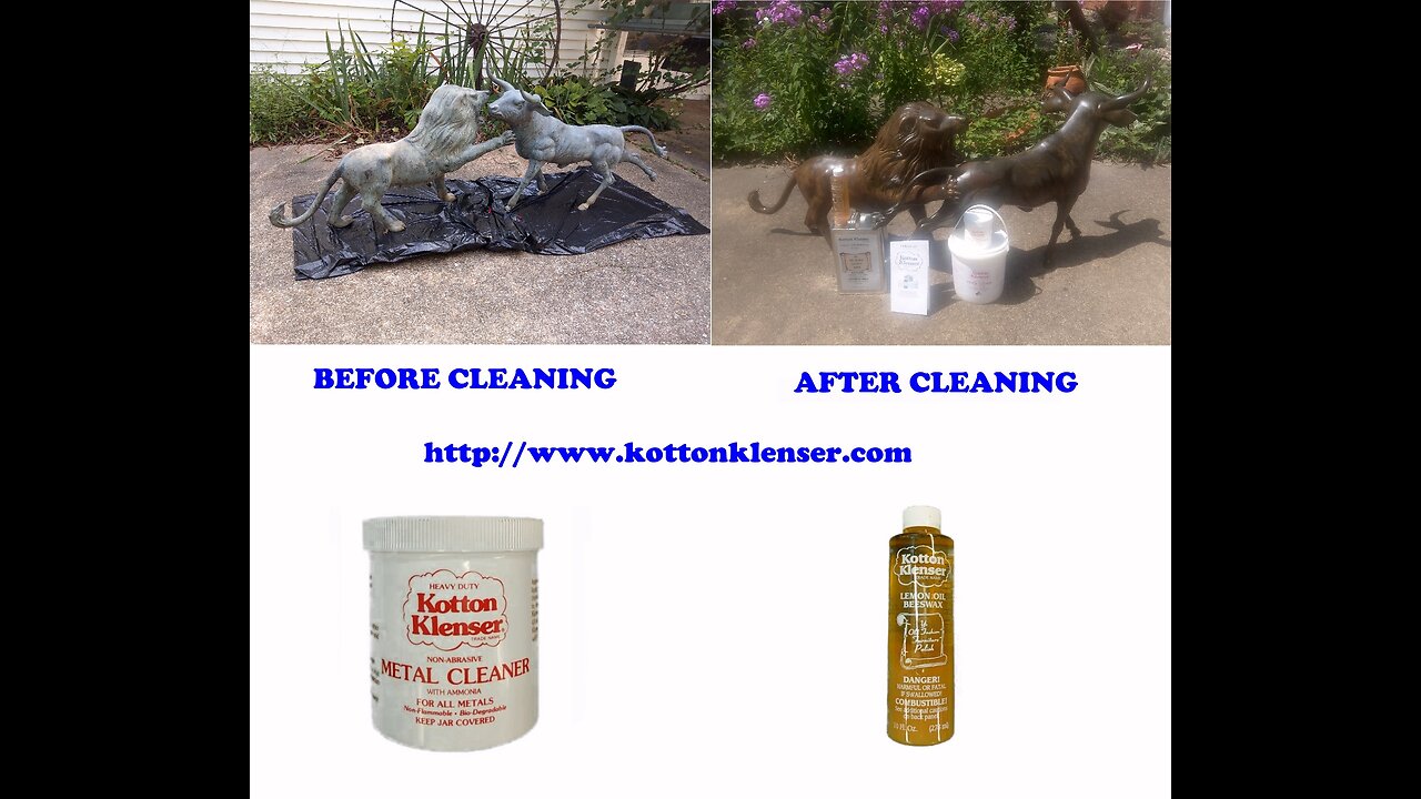 KOTTON KLENSER PRODUCTS CLEAN, PROTECT, AND PRESERVE LION AND BULL.