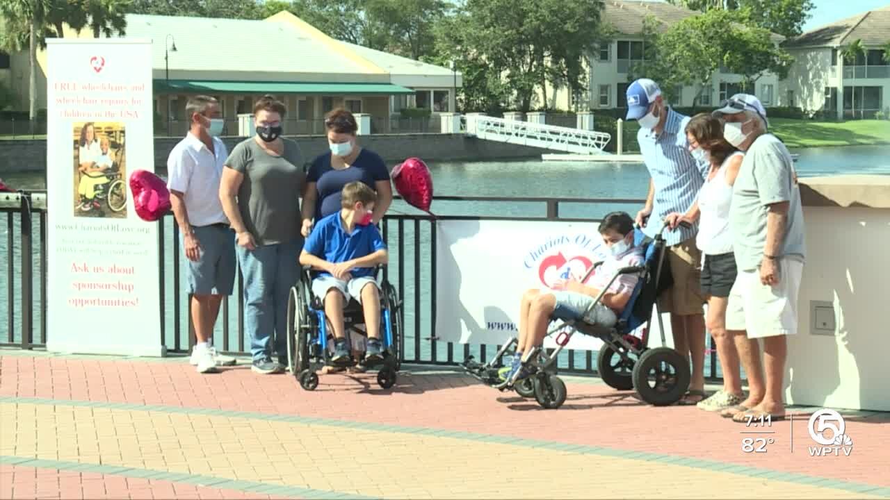 Two new wheelchairs donated to kids by Chariots of Love