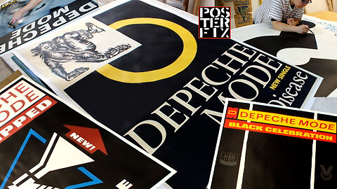 5 Depeche Mode Subway Posters Linen Backed & Restored