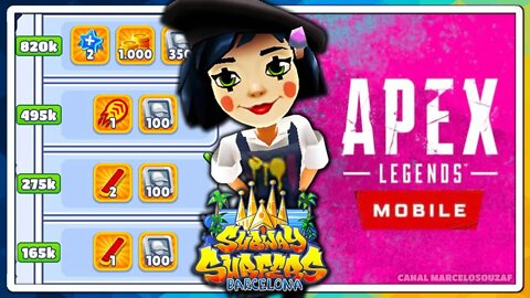 Subway Surfers Barcelona 2022 | Apex Legends Mobile quase chegando | Recorde com Coco Art