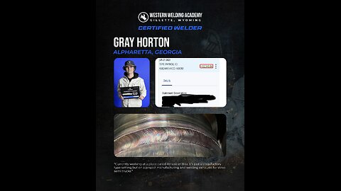 WWA Graduate: Gray Horton- Student Testimonial #westernweldingacademy #bluecollartour #weldingacad