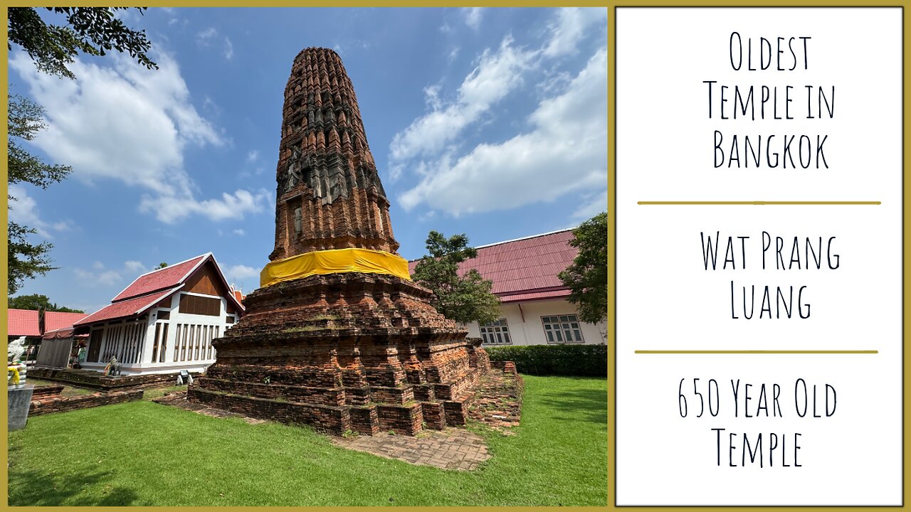 Bangkok’s Oldest Temple Wat Prang Luang วัดปรางค์หลวง - 650 Year Old - Nonthaburi Thailand 2024