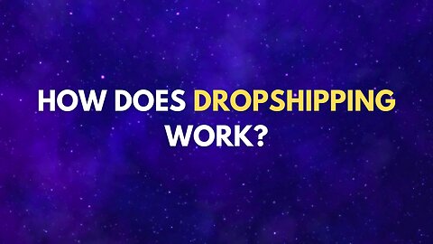 How does dropshipping work?