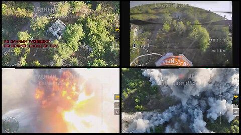 Russian FPV drone unit destroyed Ukrainian BC warehouse/ammunition depot