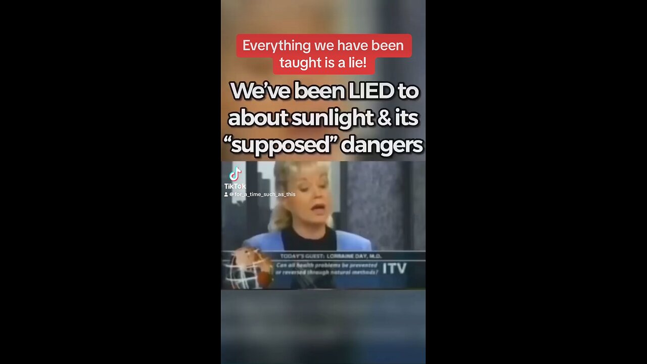 They lied!!! Sunlight is good for us!!