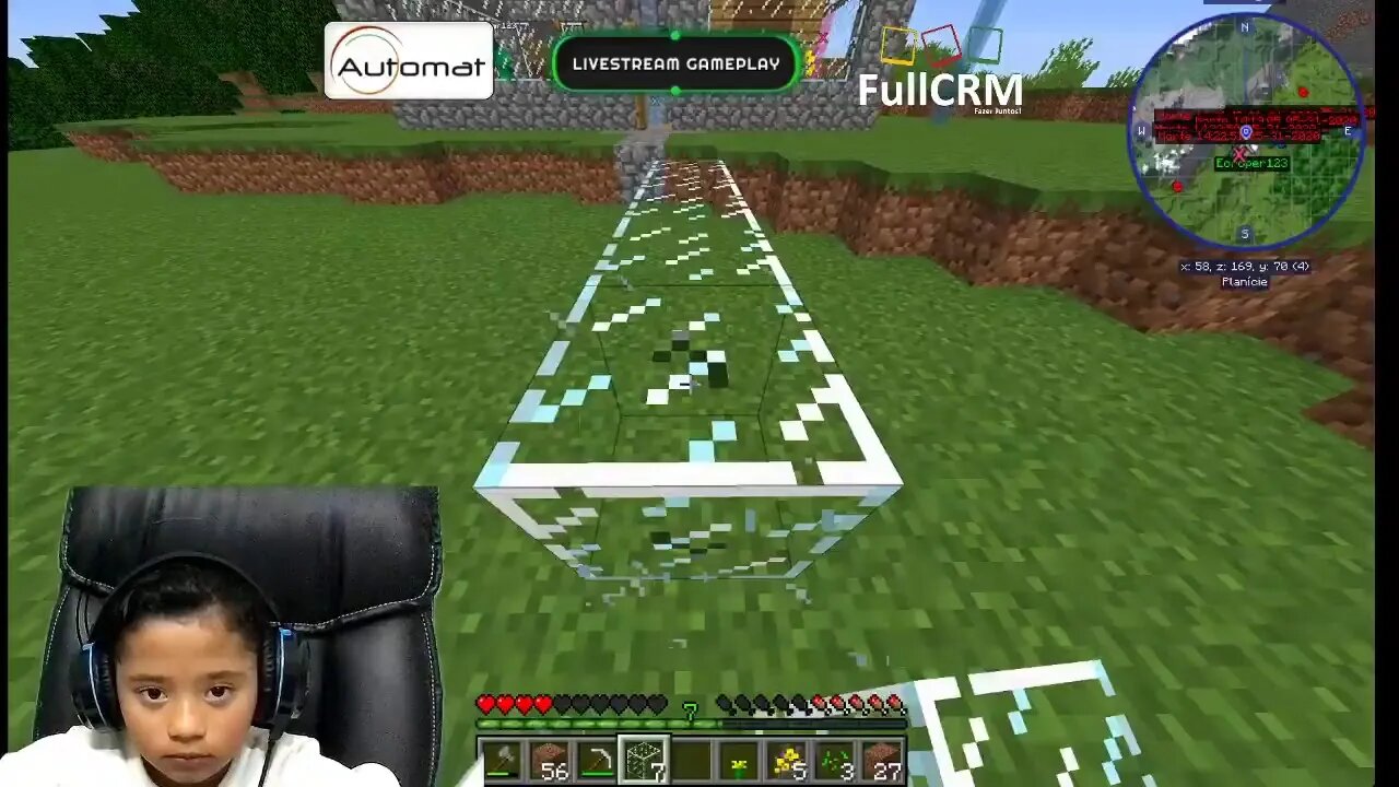 Live de Minecraft com Malu Nunes e Pai_eoroper - EP5