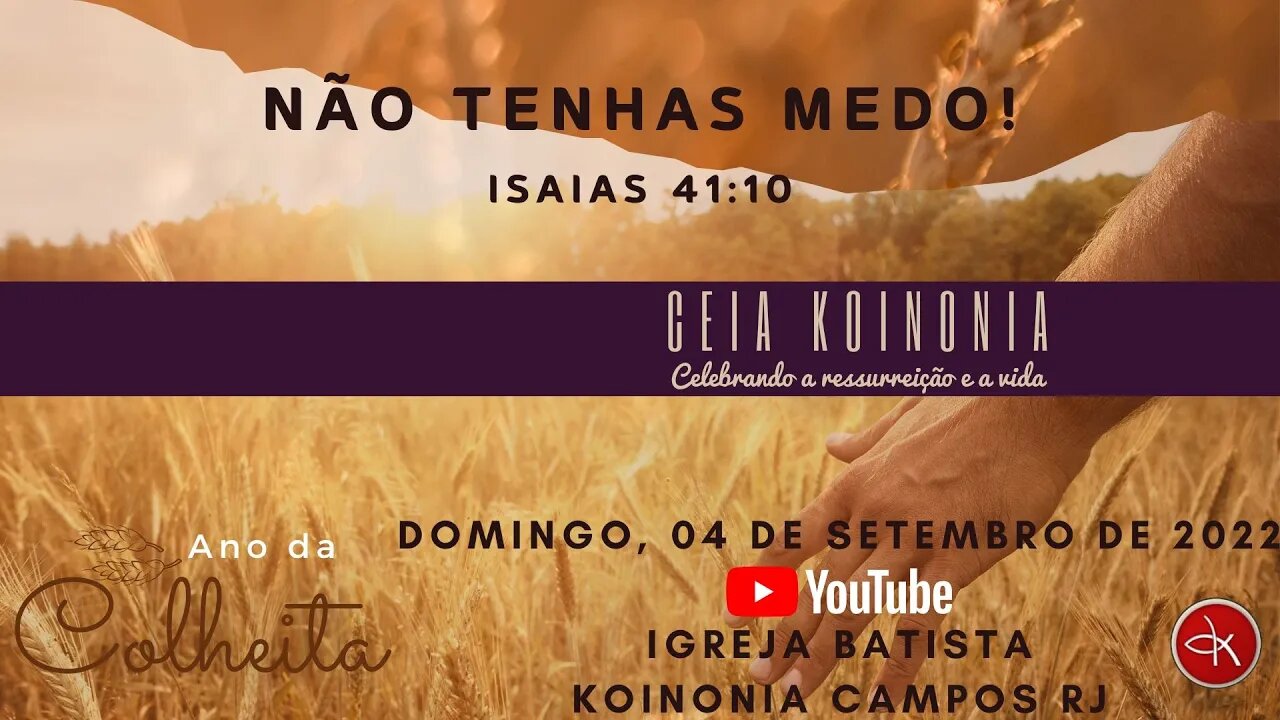 NÃO TENHAS MEDO! - ISAIAS 41:1O - PR. MARCELO VIEIRA.