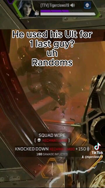 Squad Wipe. What did my teammates do? youtube.com/@tigerclaws19 #ApexLegends