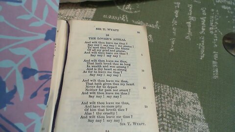 The Lovers Appeal - Sir T. Wyatt