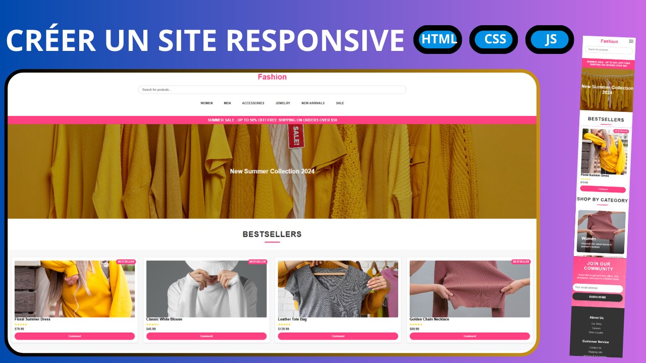 Créez Votre Boutique de Vêtements en Ligne pour BlackFriday avec HTML, CSS et JavaScript !