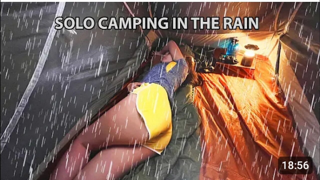 Over Night camping of The Rain Relexing in the Tent #