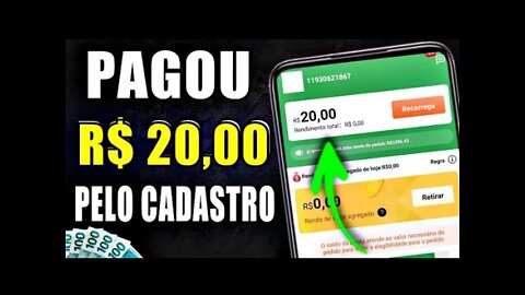 PAGOU R$20 Só Pelo Cadastro! Melhor APP PARA GANHAR DINHEIRO de VERDADE Rápido!