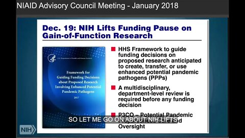 [1.29.18] Fauci: "NIH Lifts Funding Pause on Gain-Of-Function Research"