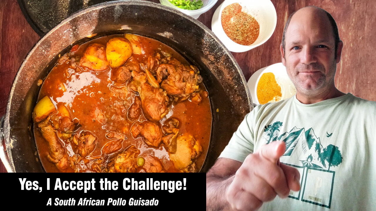 I Accept Your Challenge - A South African Pollo Guisado Potjie With Roosterkoek