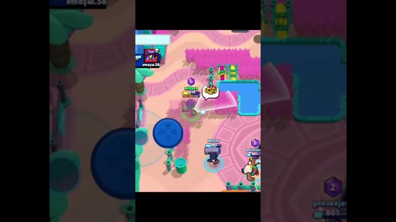 Brawl Stars #61 - MELHORES MOMENTOS DE ROSA PESO PESADO NO X3 #SHORTS