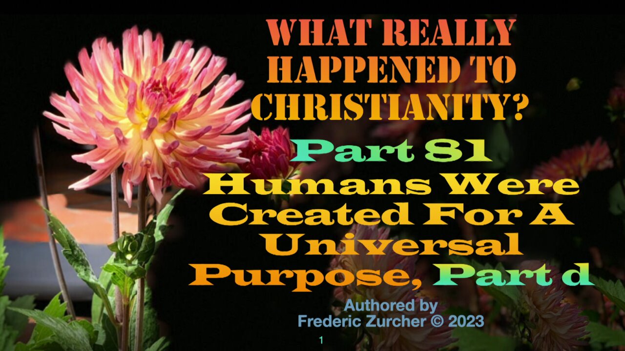 Fred Zurcher on What Really Happened to Christianity pt81