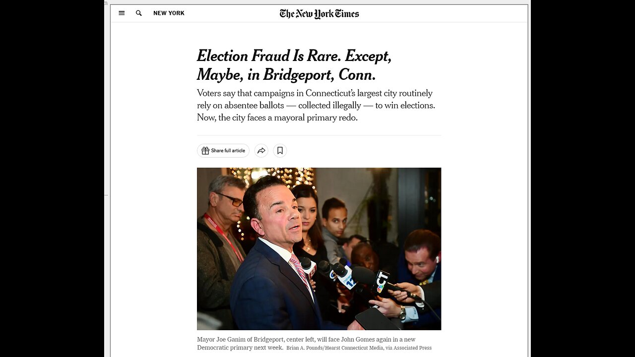Bridgeport Democratic party primary election fraud re-do