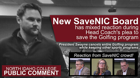 NIC's Head Coach in Golf Program asks SaveNIC Board to reconsider cancelling their program