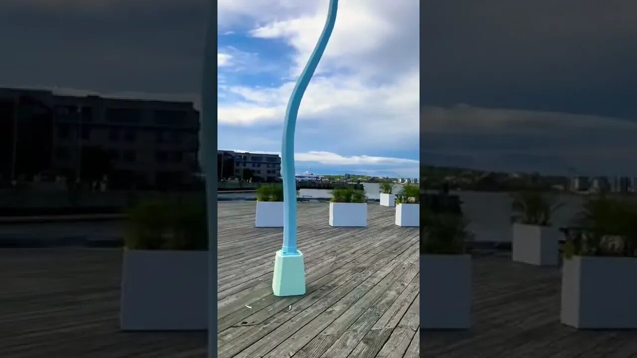Trippy light posts in Halifax