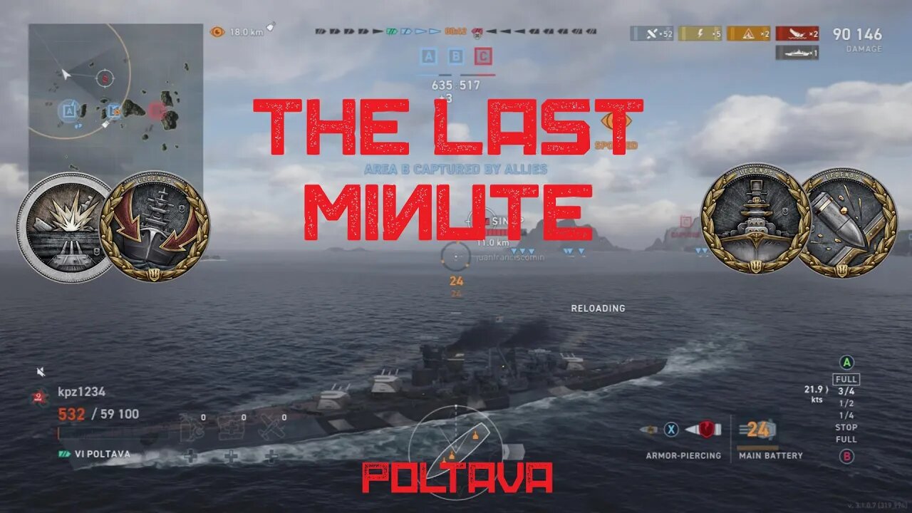 The Last Minute (Poltava Gameplay Review in World of Warships Legends)