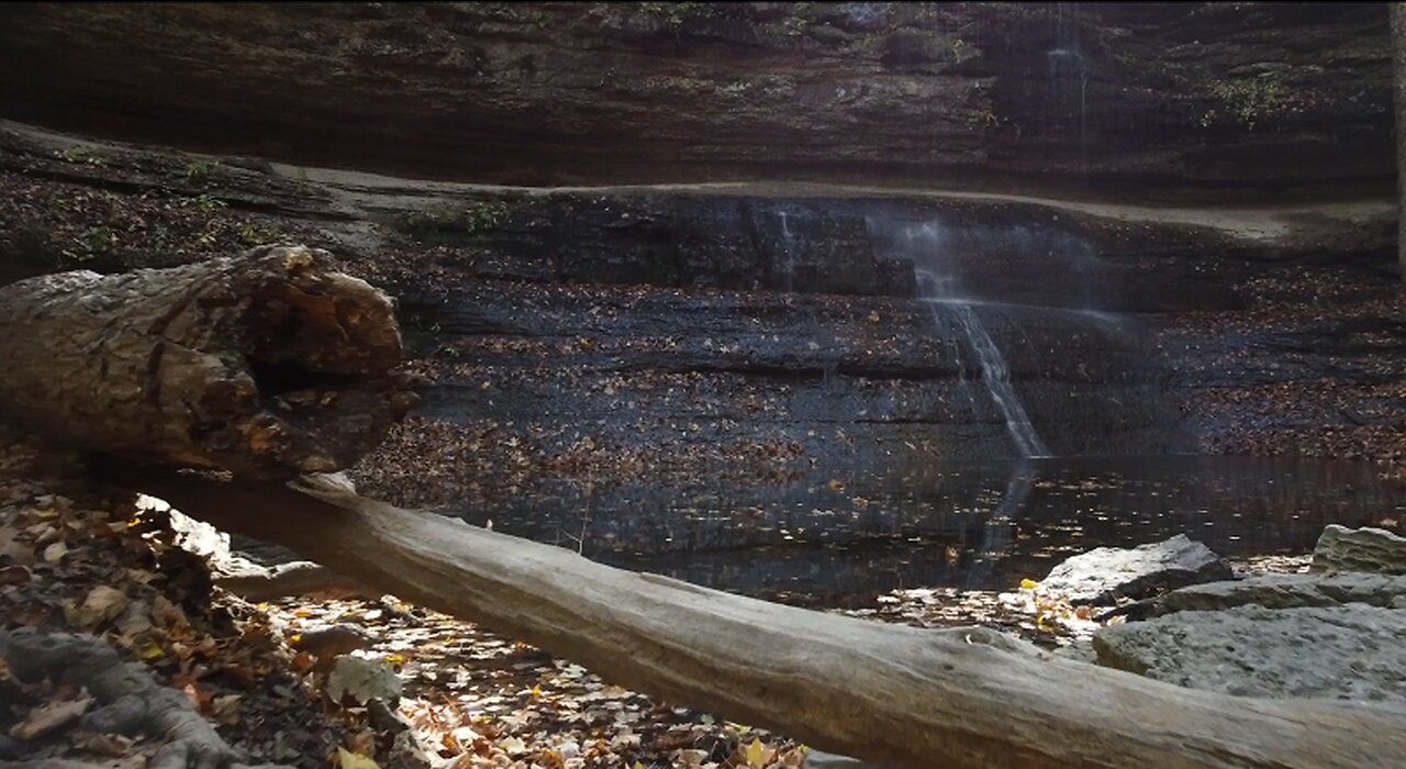 Drone Footage of Stillhouse Hollow Falls - Music: "In Time" by Acoustic Passport