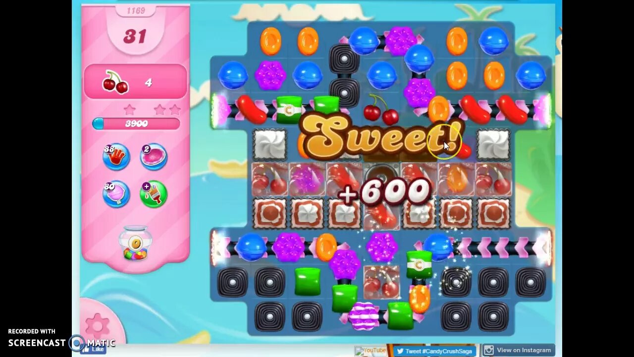 Candy Crush Level 1169 Audio Talkthrough, 3 Stars 0 Boosters