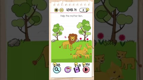 Brain Test Tricky Puzzles Level 71 Help the mother lion.