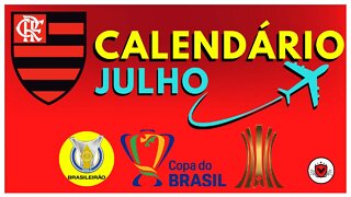 CALENDÁRIO JULHO DO FLAMENGO