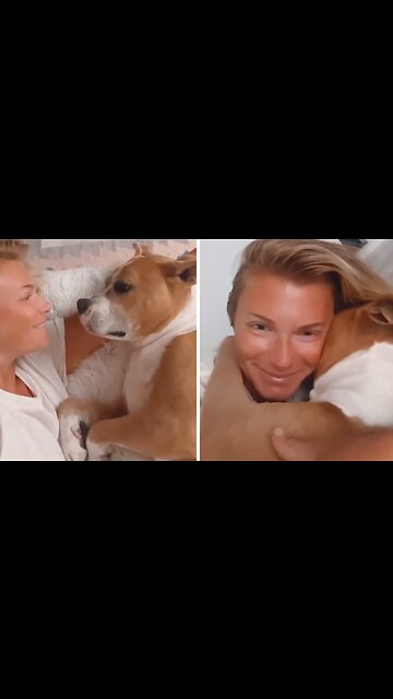 Pup Shares Warm & Fuzzy Morning Hugs With Owner