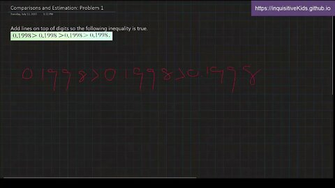 Comparisons and Estimation: Problem 1