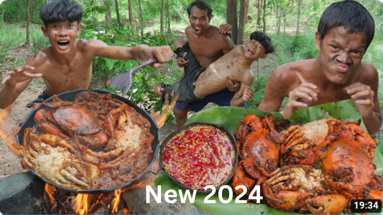 New 2024 coocking Crab sea solo Eating injugle c #00058