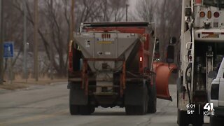 KCMO treats roads early ahead of storm despite rain