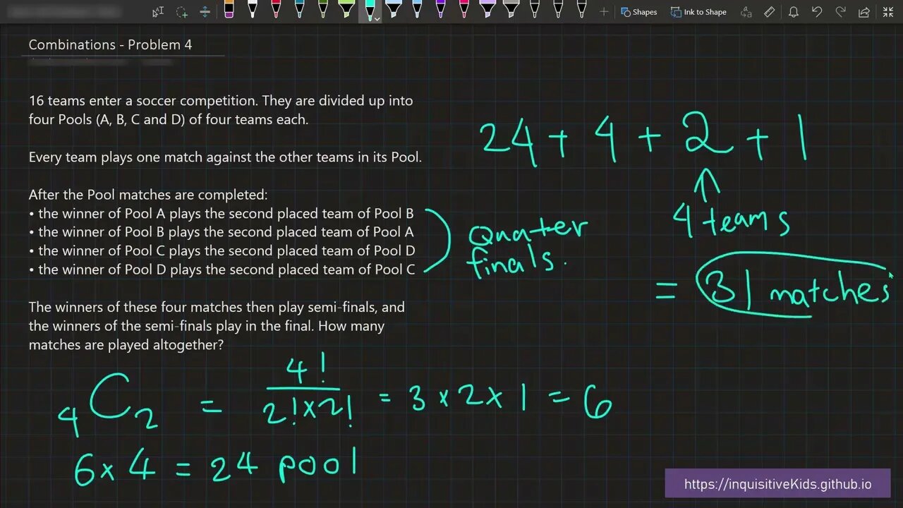 AMC8 Course | Combinations | Problem 4