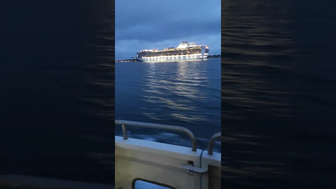 Cruise ship Pacific Explorer coming into Auckland at dawn.(1)