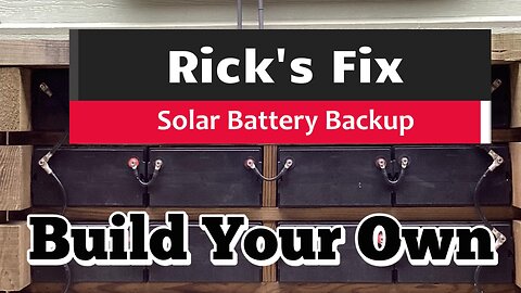 Solar backup battery DIY