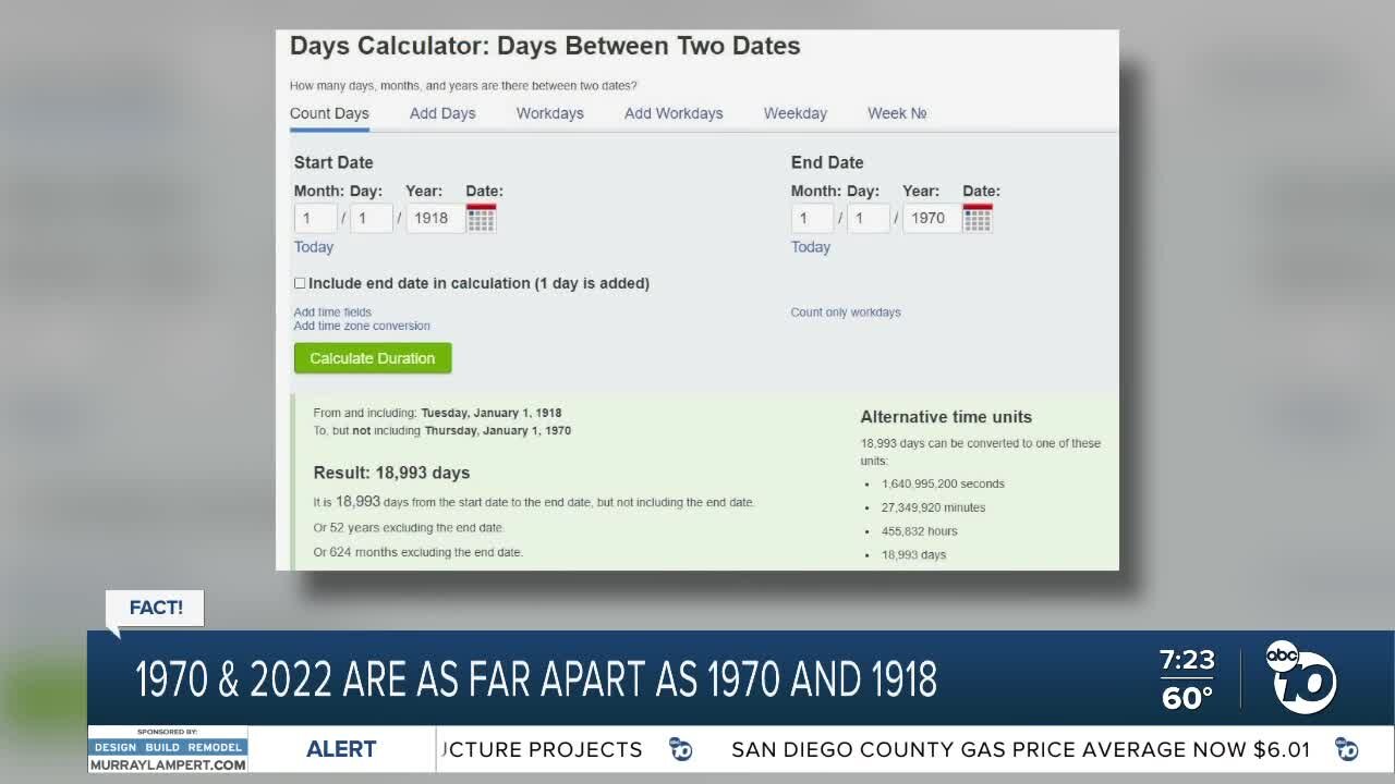 Fact or Fiction: 1970 & 2022 versus 1970 & 1918