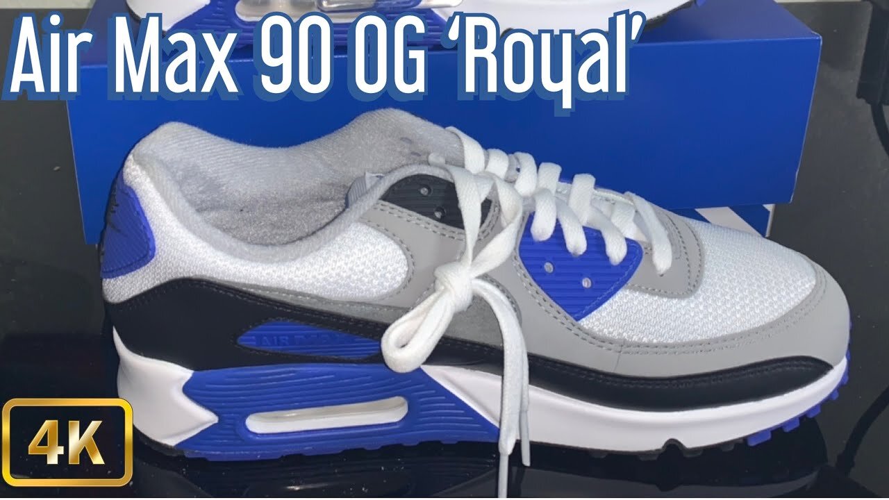 🔥Unboxing/Detailed Review: Nike Air Max 90 ROYAL BLUE( ANNIVERSARY EDITION) OG