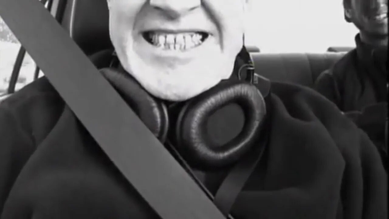 David Lynch in a car