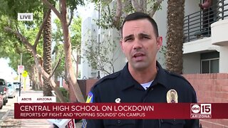 Police give update on lockdown at Central High School in Phoenix