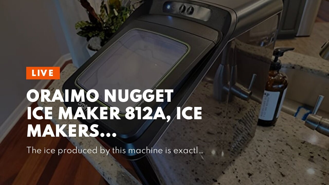 Oraimo Nugget Ice Maker 812A, Ice Makers Countertop, 33 lbs/Day Chewable Ice, Time Preset on LE...