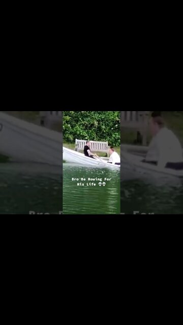 He's rowing for his life 💀