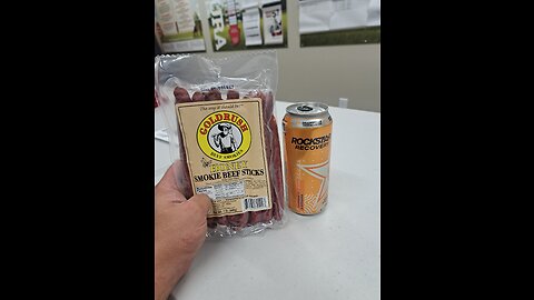 Rockstar Recovery Orangeade and Goldrush Honey Smokes Beef Sticks